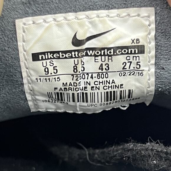 Nike Zoom Air Stefan Janoski Sneakers Men Size 9.5 Red Black Leather Skate Shoes - Picture 8 of 8